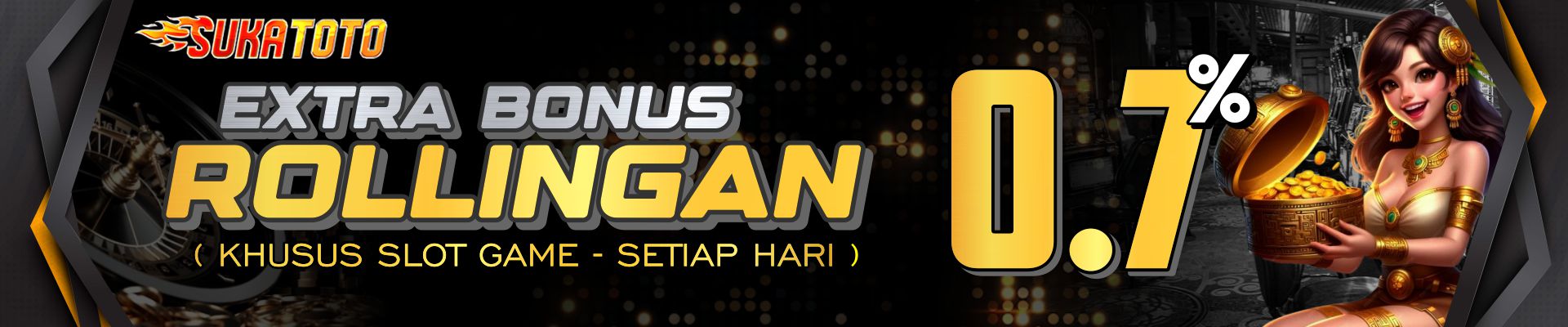 BONUS ROLLINGAN HARIAN 0.7% TANPA BATAS